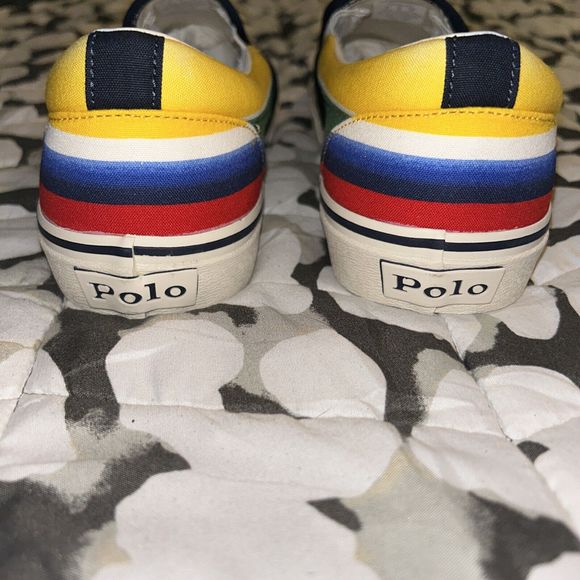 Polo Ralph Lauren Keaton Slip-On MEN'S Canvas Ombre Striped SIZE 11 NWOB - Picture 6 of 9
